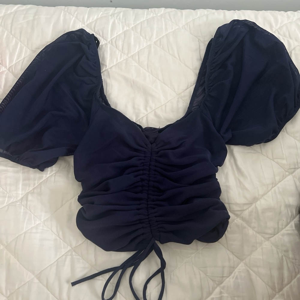 Navy crop top bought from south moon and under